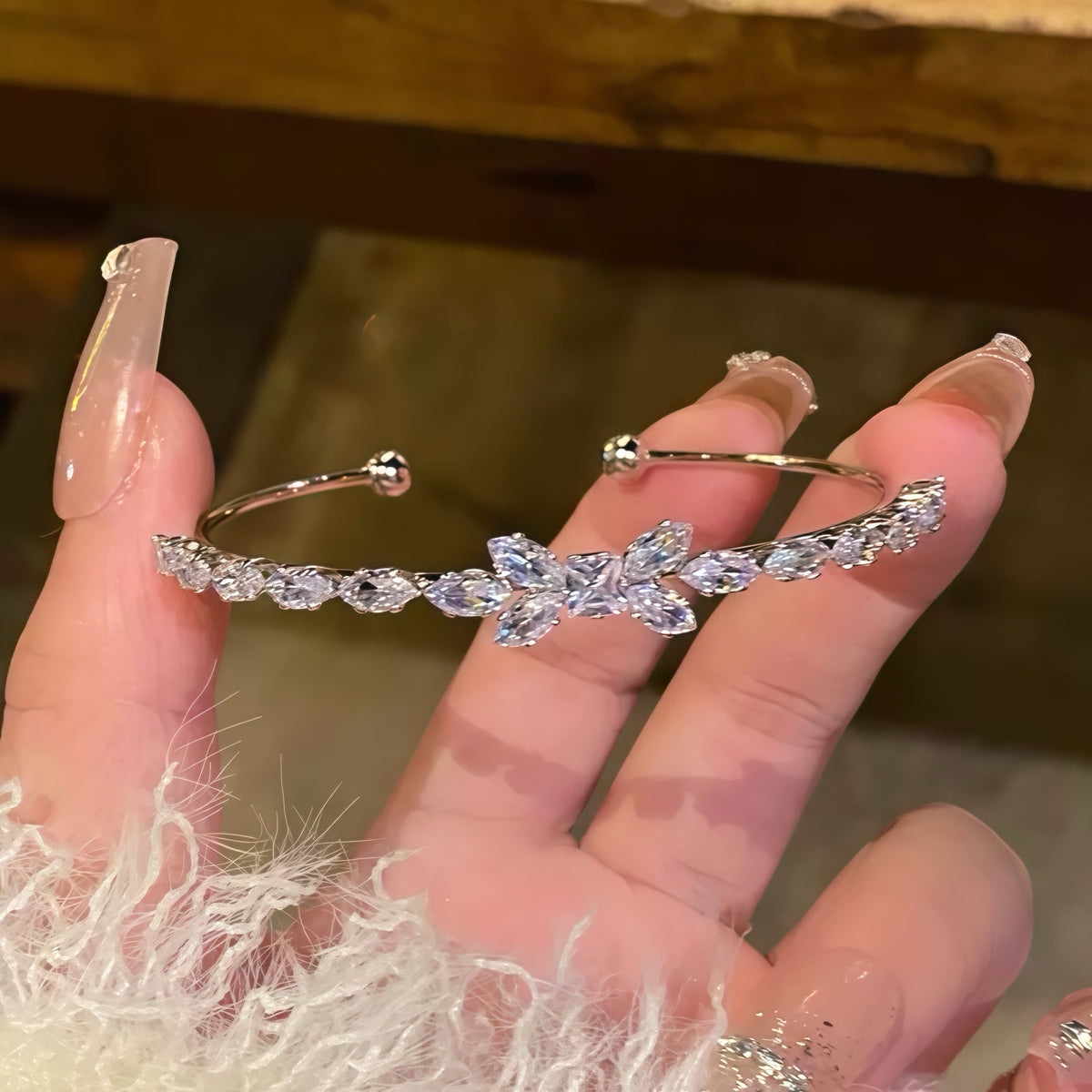 Sparkly Bow Bracelet Cuff