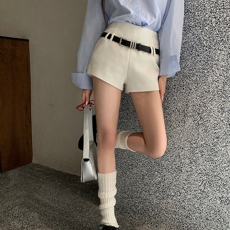 Tweed Belt Shorts