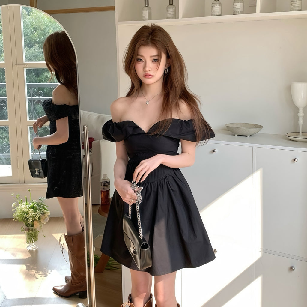 Puffy Off-Shoulder Summer Dress