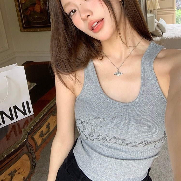 Grunge Sequin Tank Top