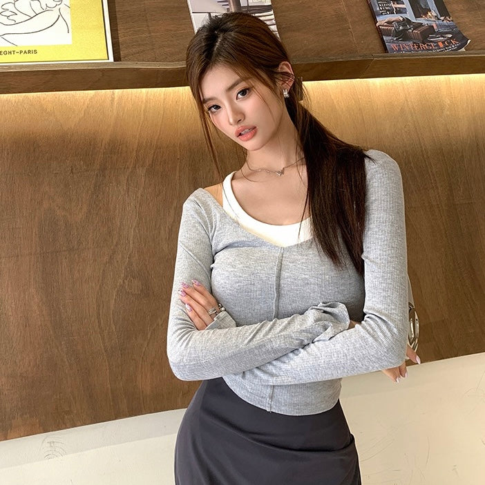 Long-Sleeve Layered Top