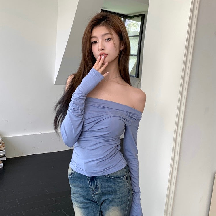 Off-Shoulder Long-Sleeve Top
