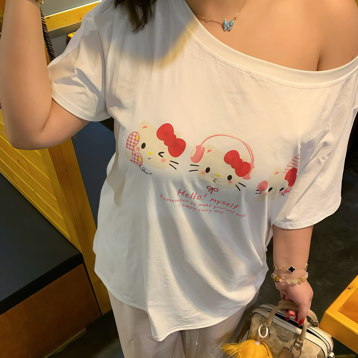 Kitty Off-Shoulder White Top
