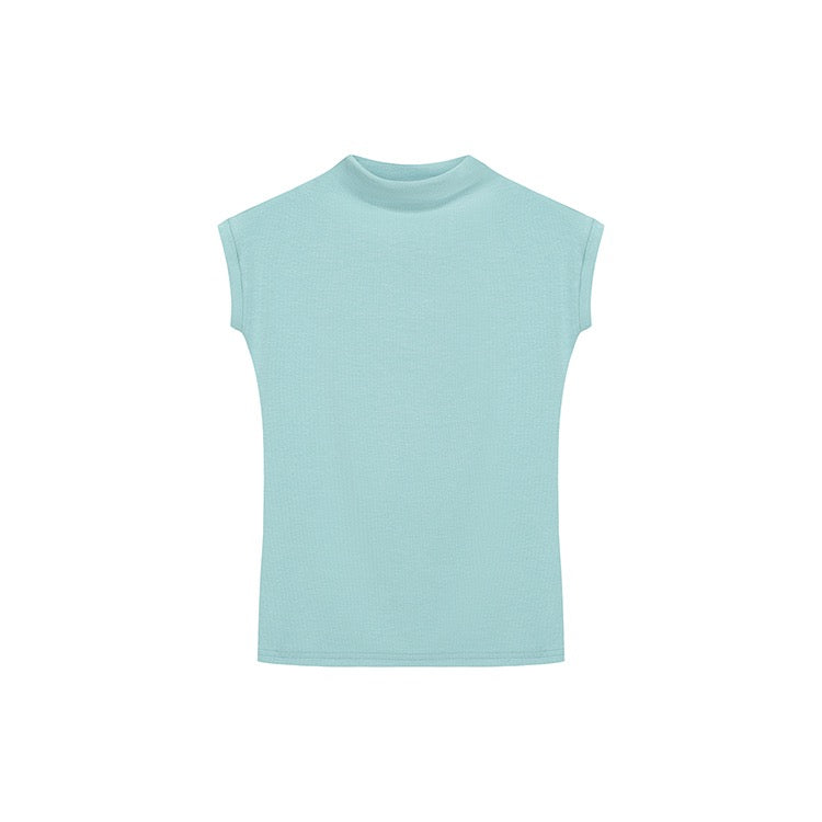Teal High Neck Top