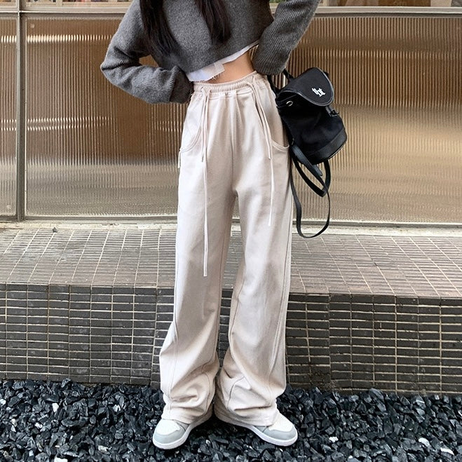 Beige Track Pants