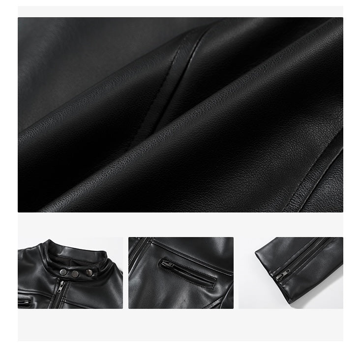 Black Faux Leather Biker Jacket