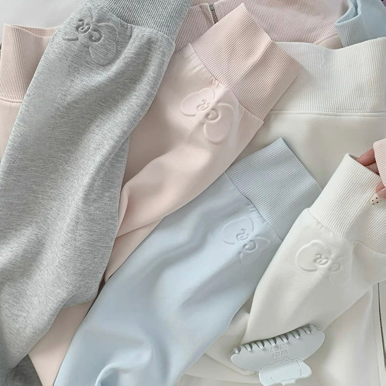 Ribbon Sleeve Pastel Hoodie