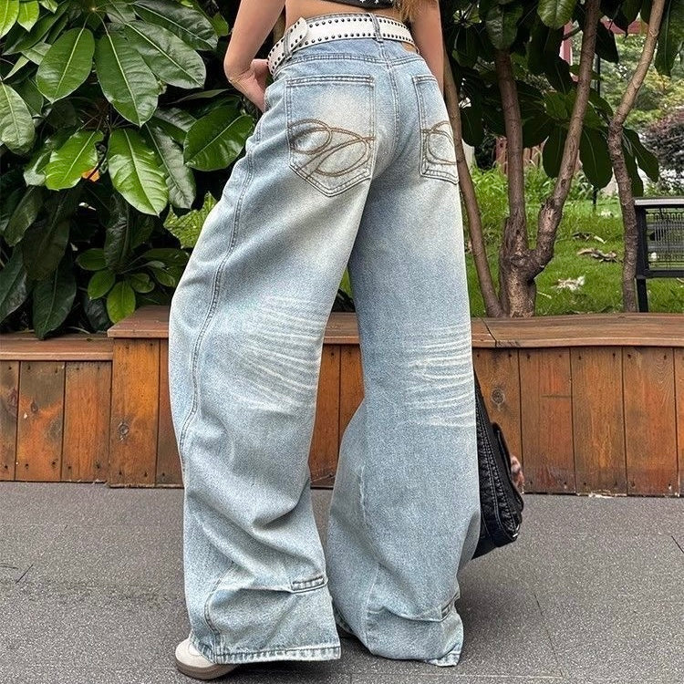 Oversized Light Faded Blue Jeans