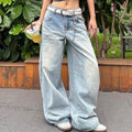 Oversized Light Faded Blue Jeans