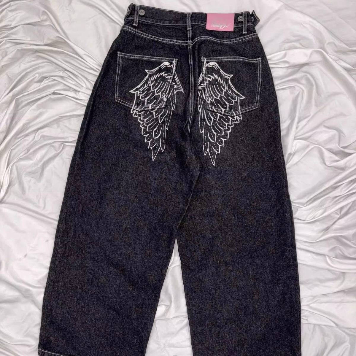 Angel Wings Y2K Baggy Denim Jeans