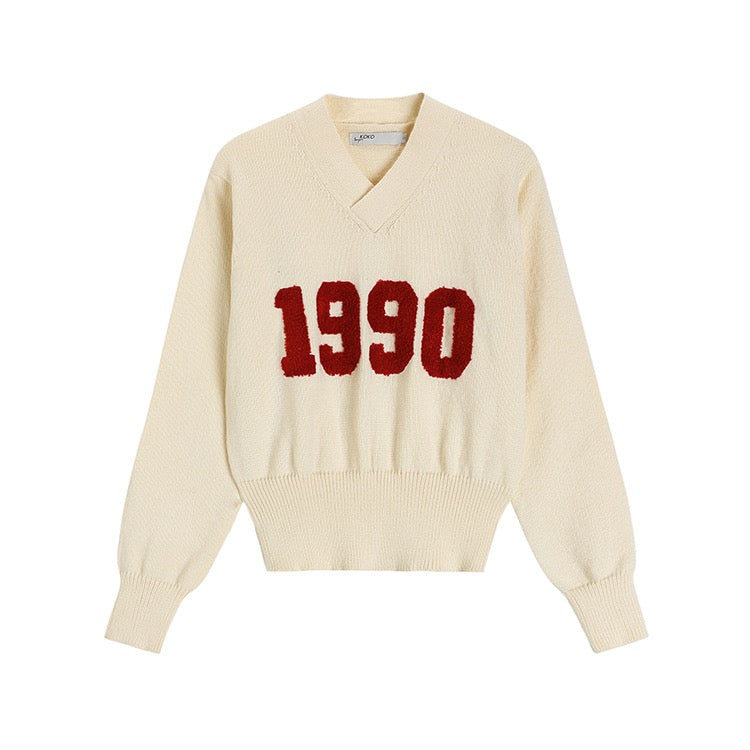 Beige Knit 1990 Sweater