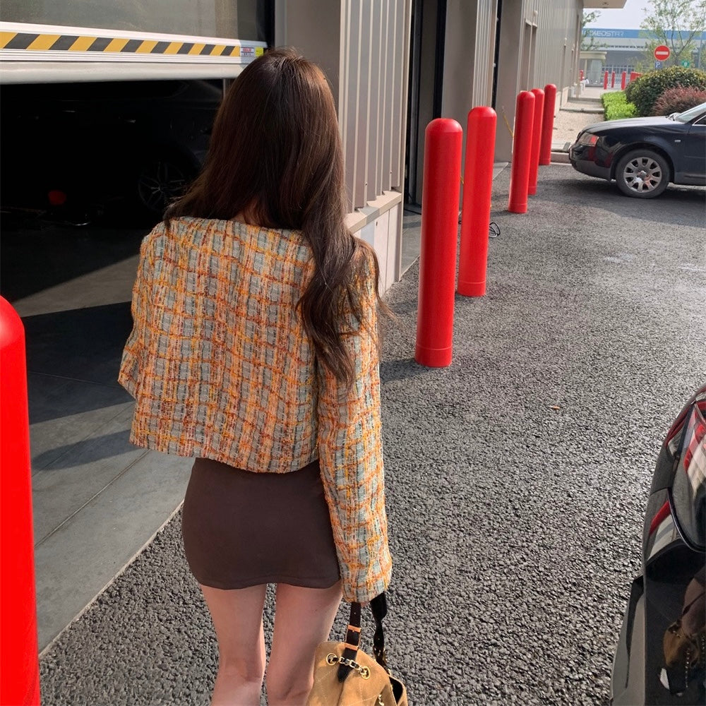 Yellow & Green Tweed Jacket