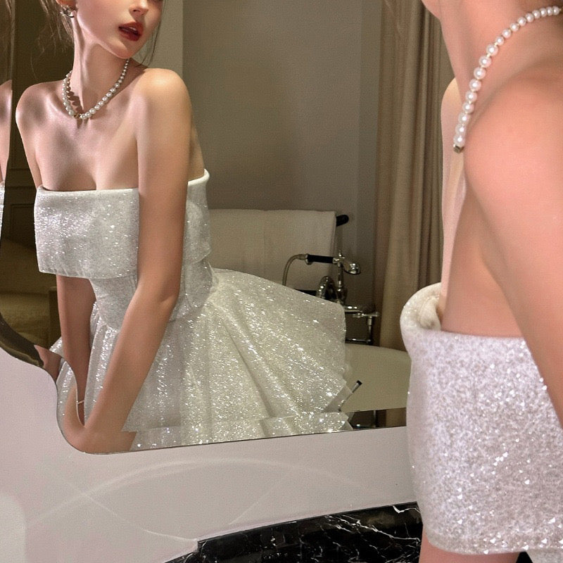 Silver Glitter Ballerina Dress