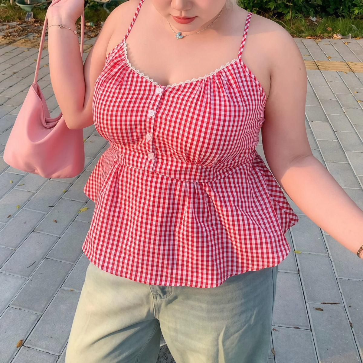 Red Gingham Camisole