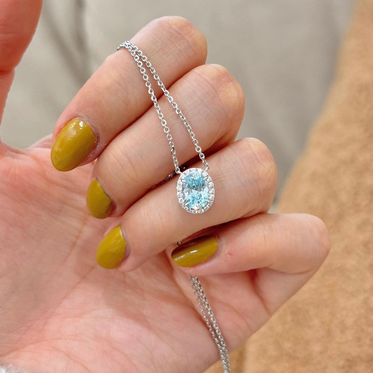 Aquamarine Oval Fine Jewellery Set
