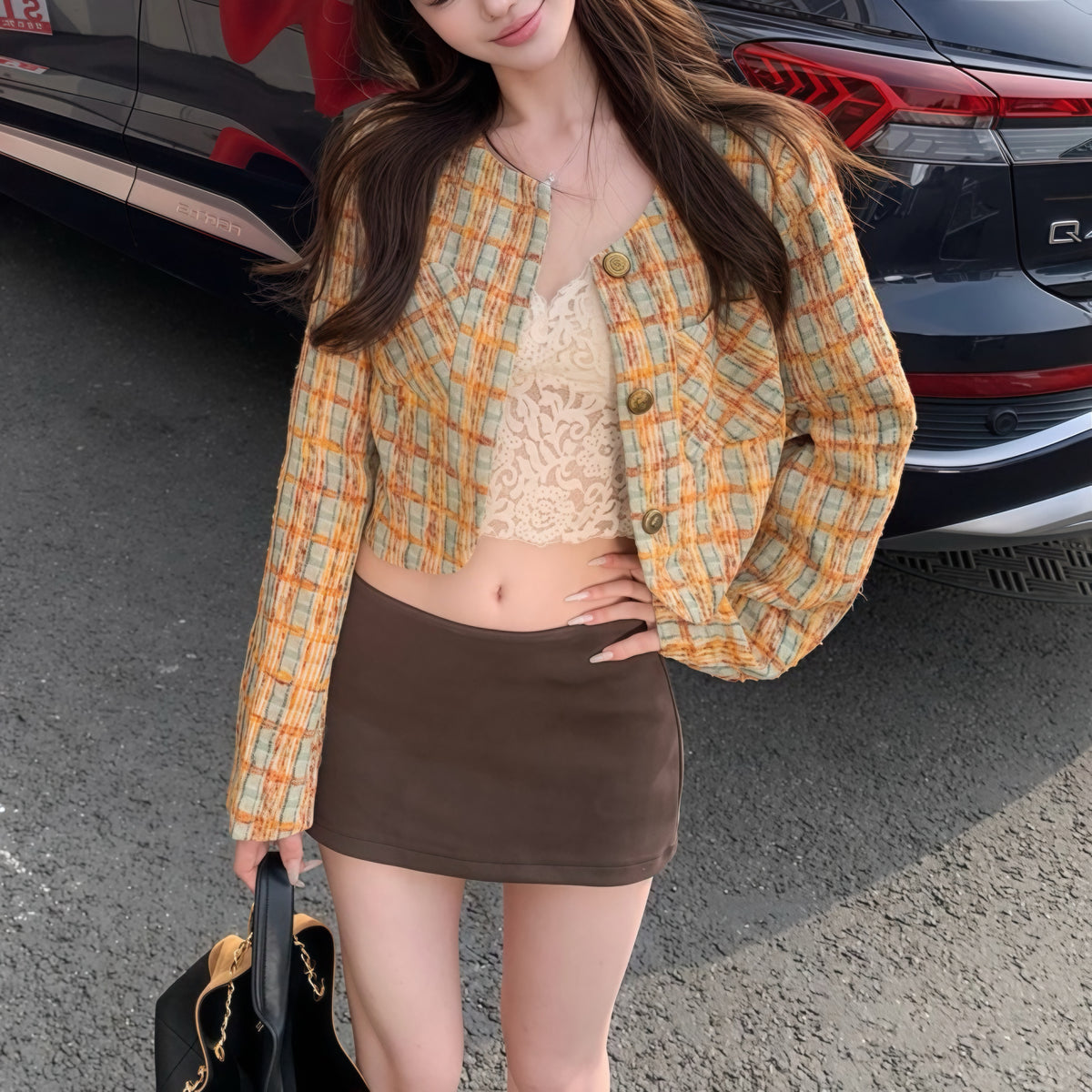 Yellow & Green Tweed Jacket