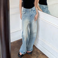Light Blue Straight Denim Jeans