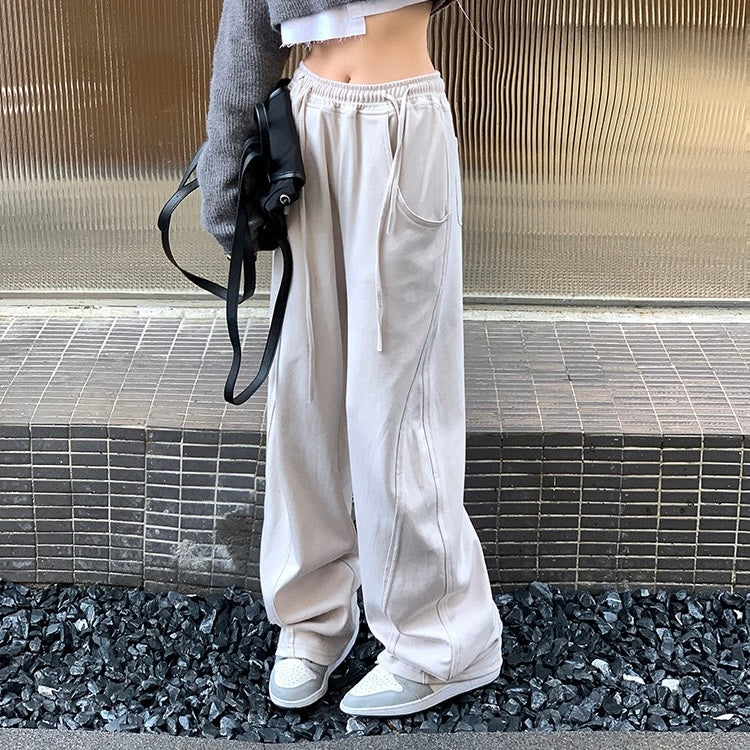 Beige Track Pants