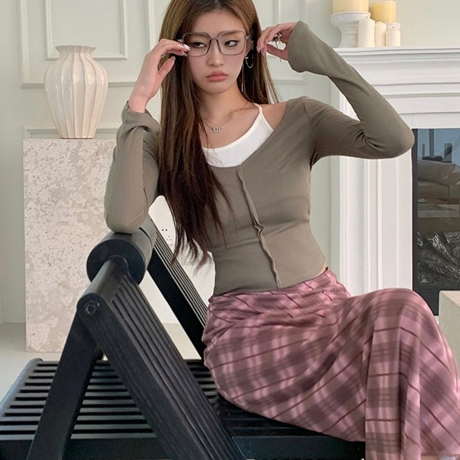 Long-Sleeve Layered Top