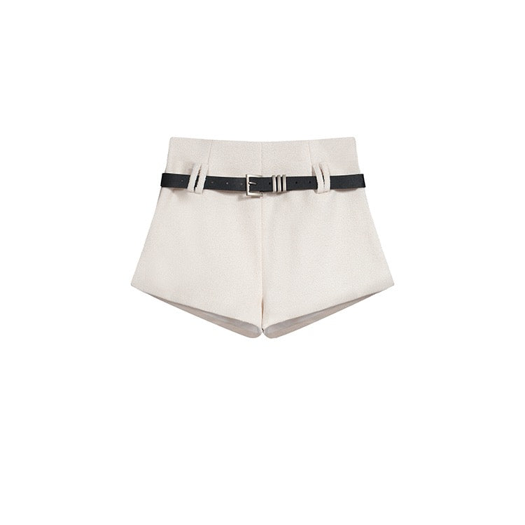 Tweed Belt Shorts
