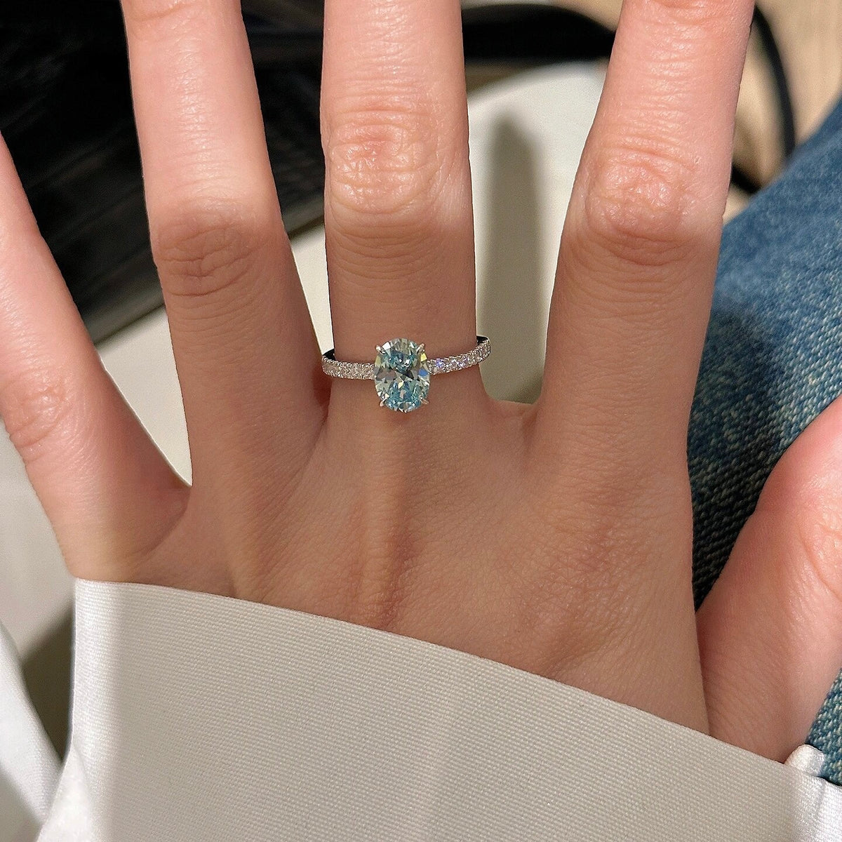 Aquamarine Oval Fine Jewellery Set
