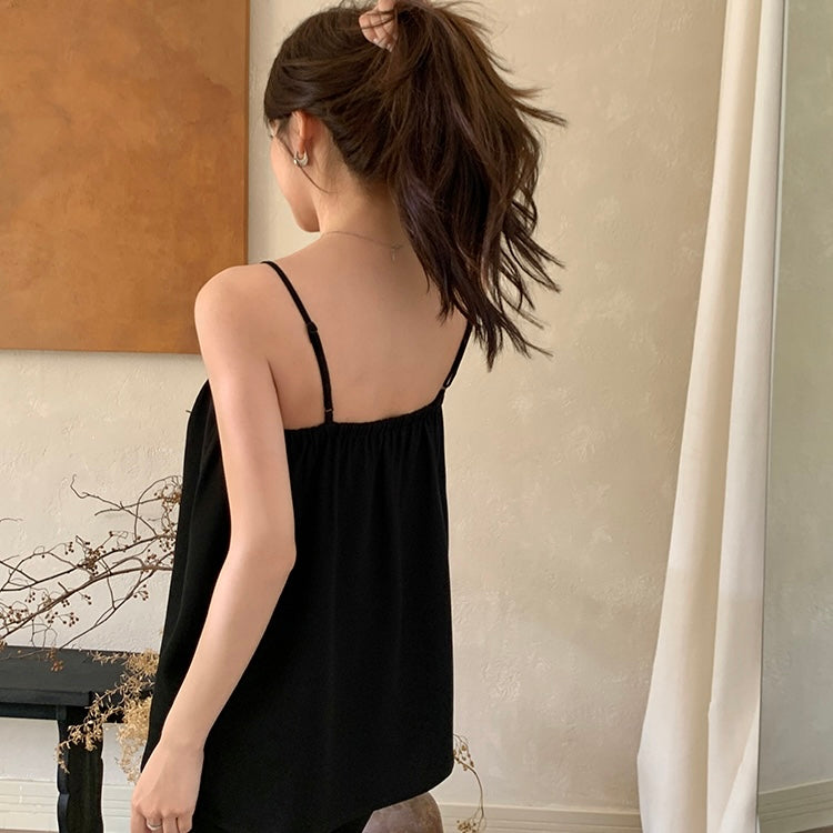 Black Babydoll Camisole Pants Set