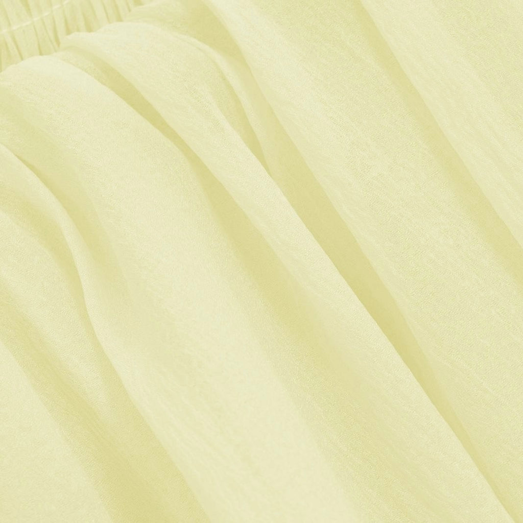 Yellow Top Sequin Puff Hem Camisole