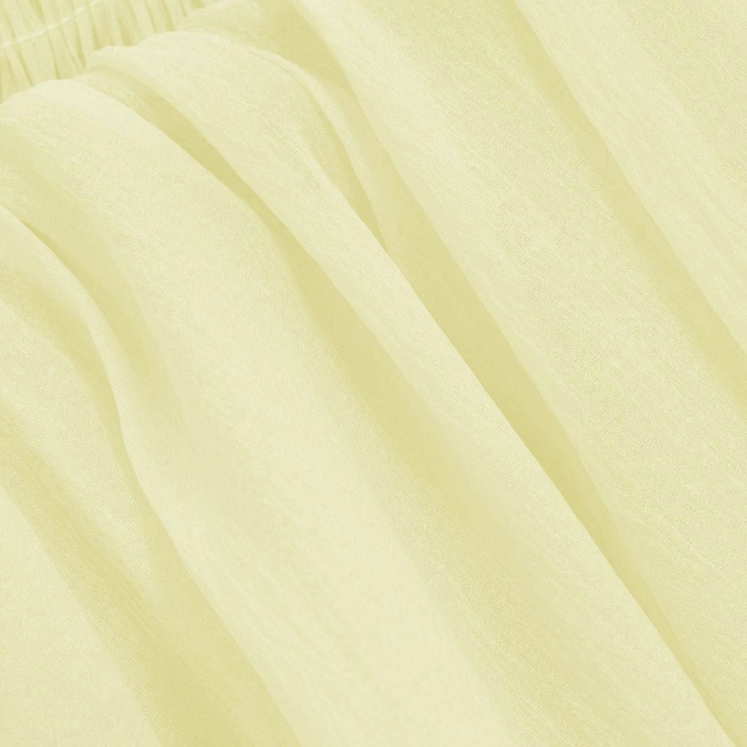 Yellow Top Sequin Puff Hem Camisole