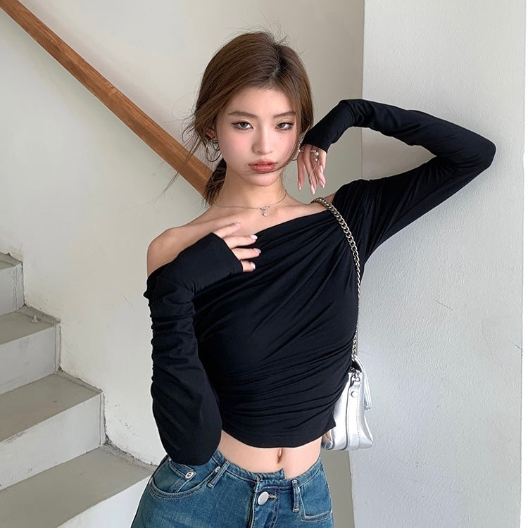 Off-Shoulder Long-Sleeve Top
