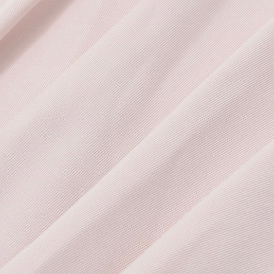 Pale Pink Ribbon Off-Shoulder Dress