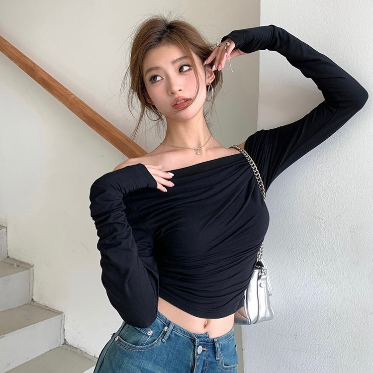 Off-Shoulder Long-Sleeve Top