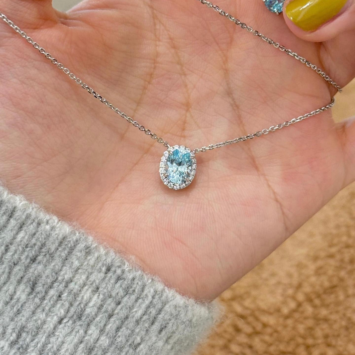 Aquamarine Oval Fine Jewellery Set