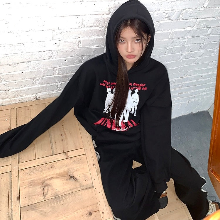 Grunge Unreal Black Hoodie