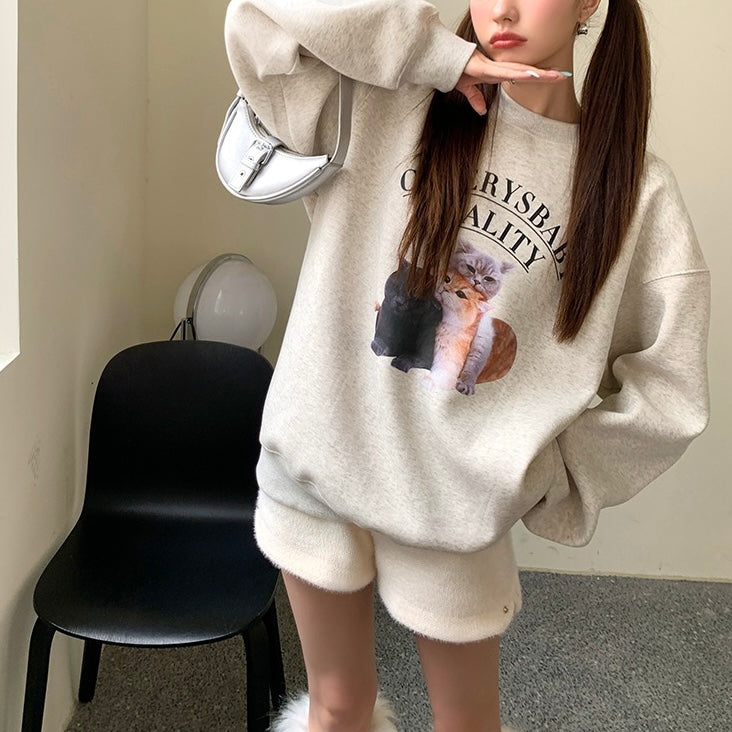 Kitten Beige Oversized Sweater
