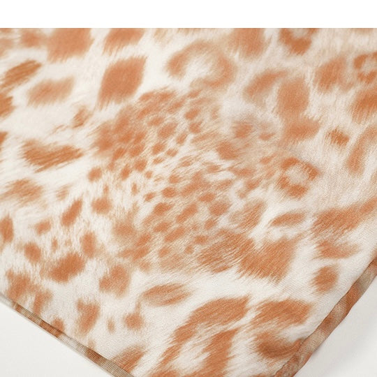 Orange Animal Print Short Skirt