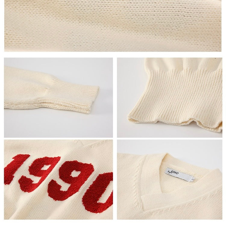 Beige Knit 1990 Sweater