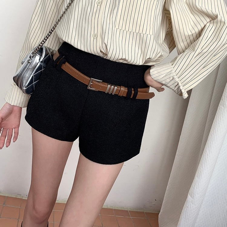 Tweed Belt Shorts