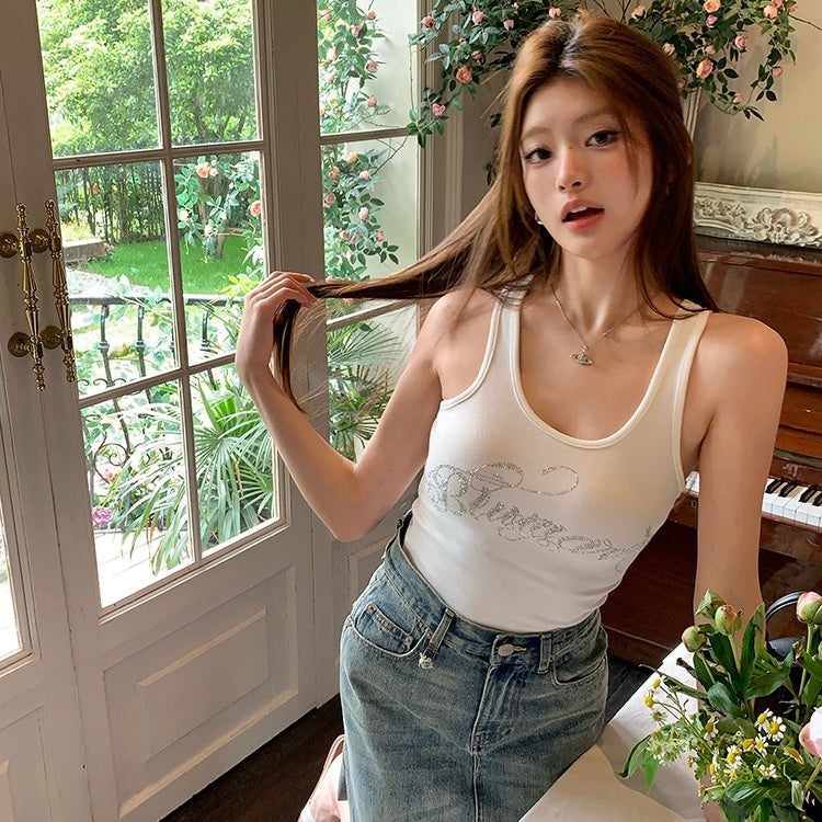 Grunge Sequin Tank Top