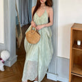 Backless Thin Strap Halter Parachute Dress