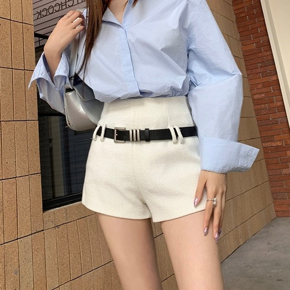 Tweed Belt Shorts