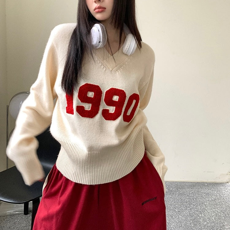 Beige Knit 1990 Sweater
