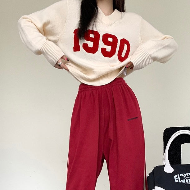 Beige Knit 1990 Sweater
