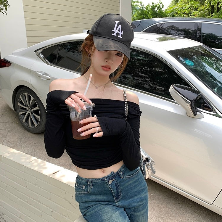 Off-Shoulder Long-Sleeve Top