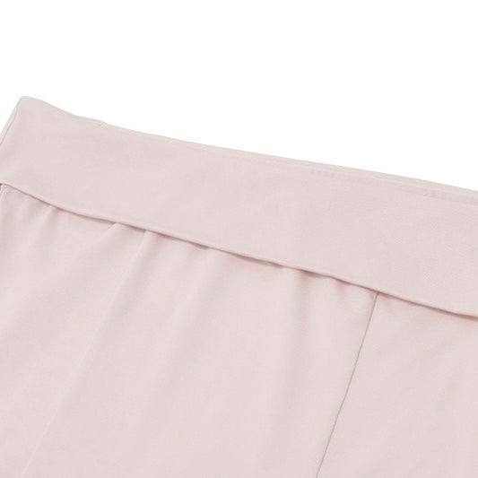 Pale Pink Ribbon Off-Shoulder Dress