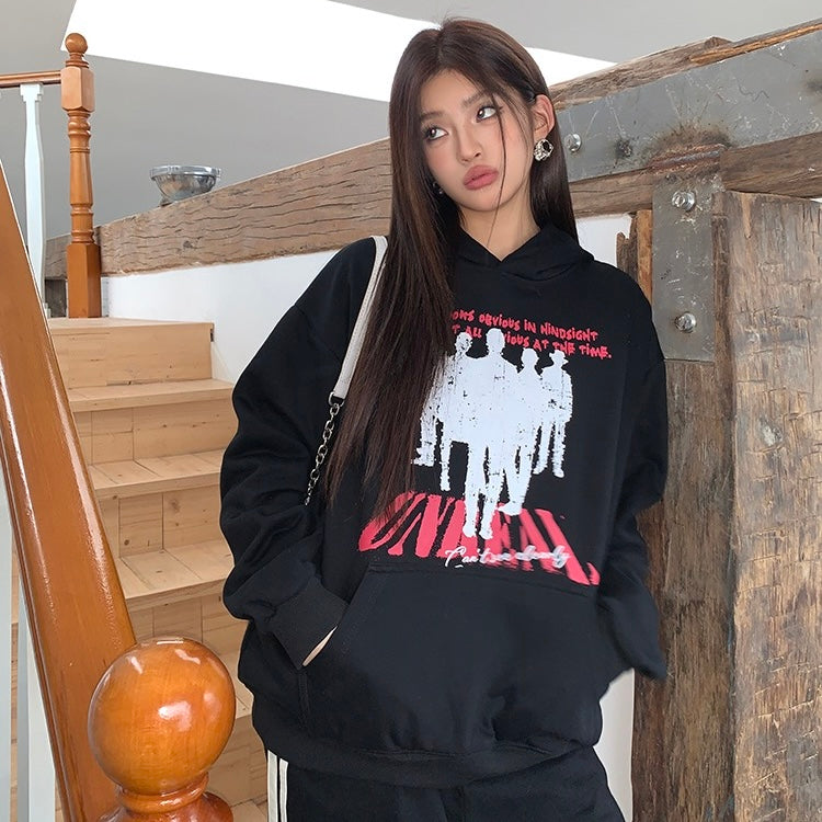 Grunge Unreal Black Hoodie