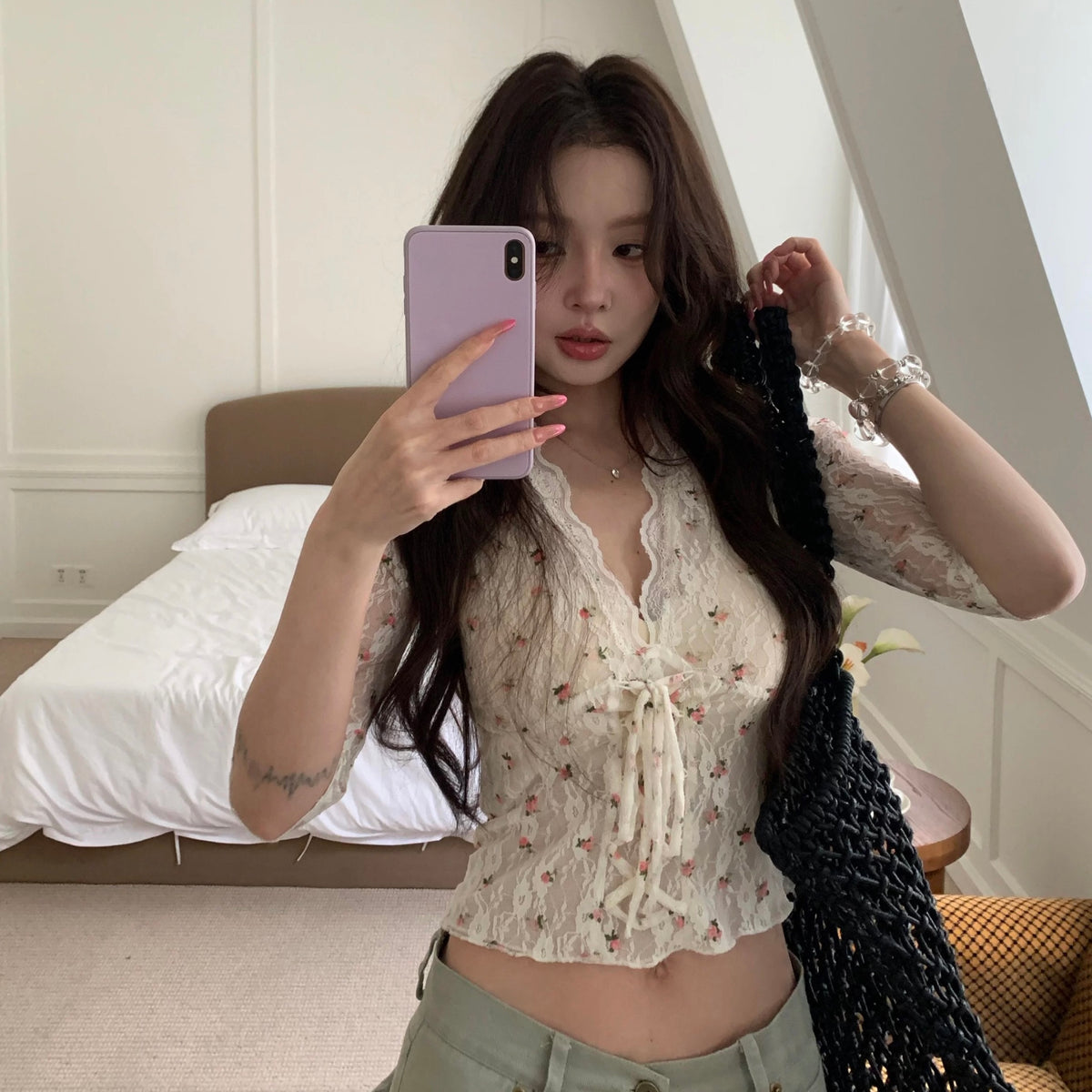 Ditzy Floral Lace Top
