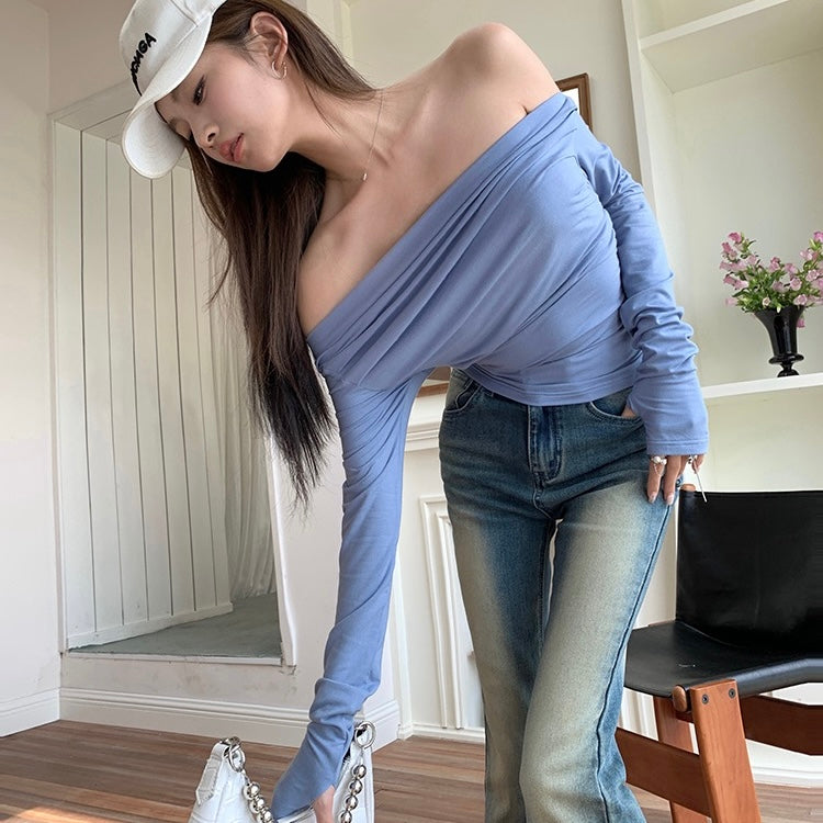 Off-Shoulder Long-Sleeve Top