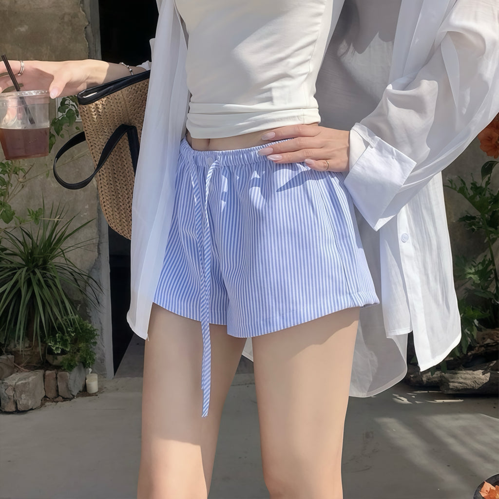 Lined Casual Drawstring Shorts
