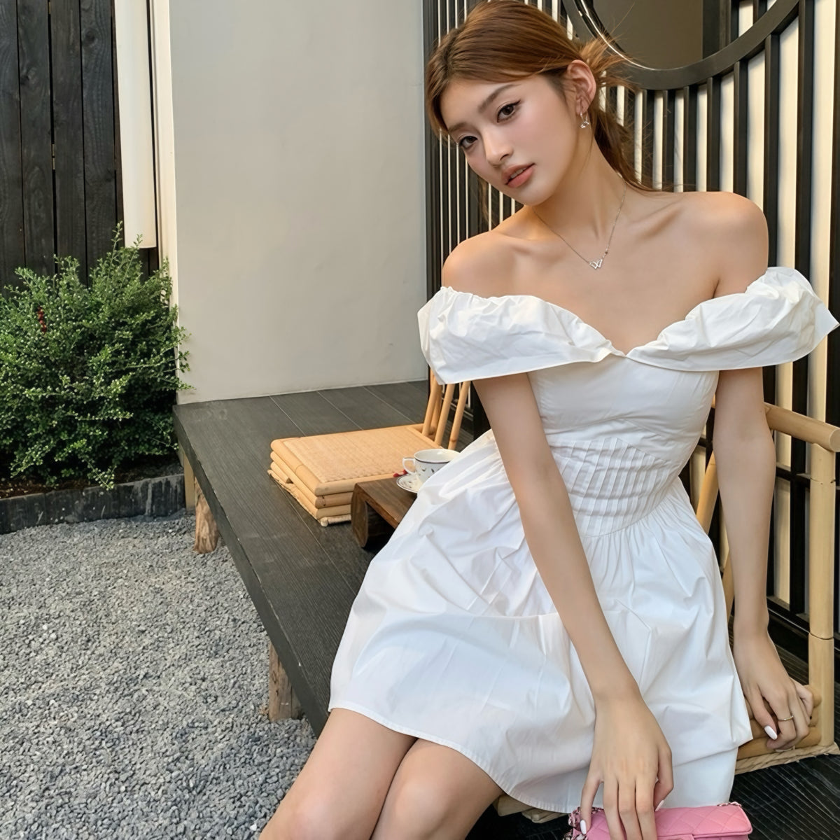 Puffy Off-Shoulder Summer Dress