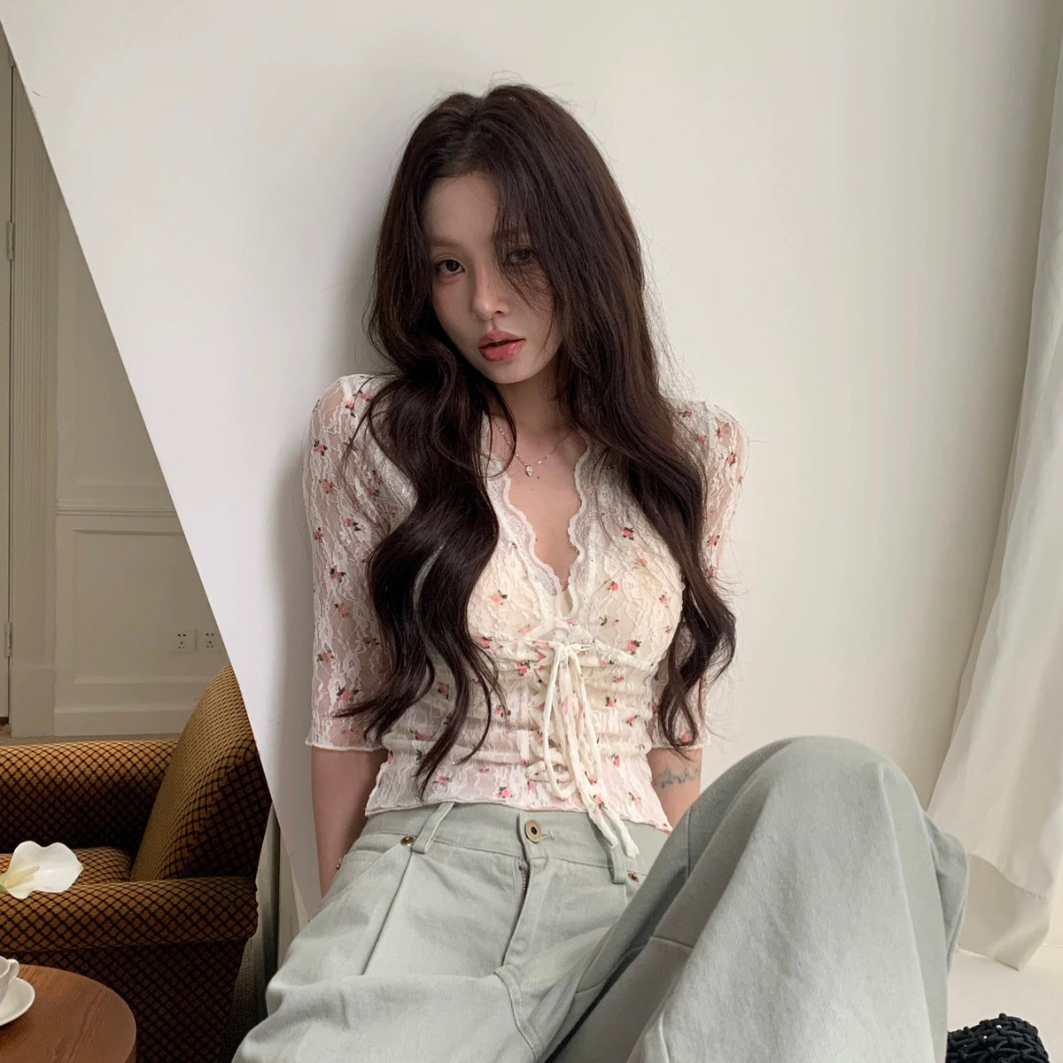 Ditzy Floral Lace Top